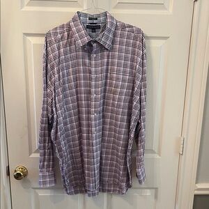 Tommy Hilfiger Men's Checkered Shirt - Purple and White